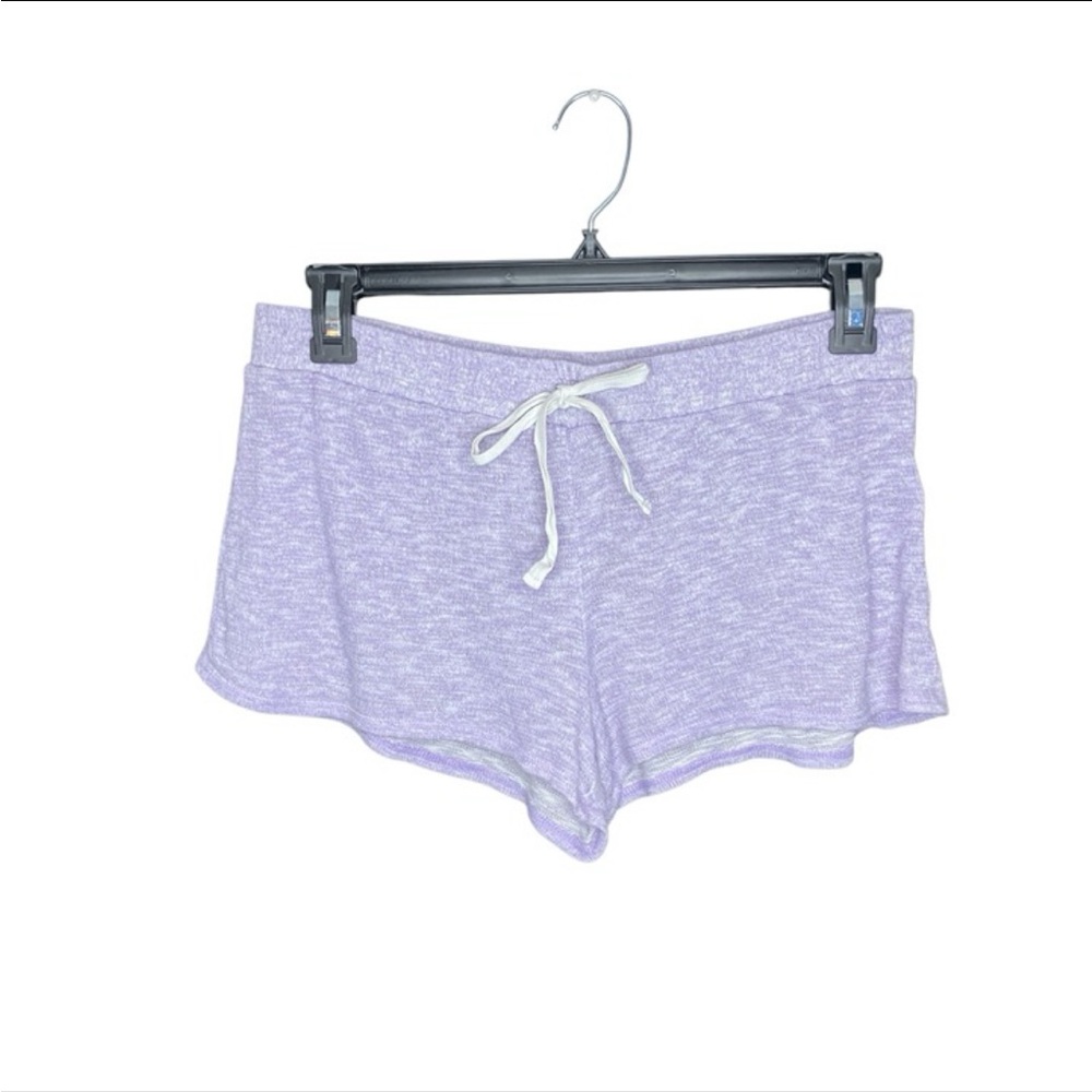 Aerie Lavender slub knit stretch lounge booty shorts